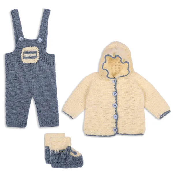 Multicolor_Sweater_For_Kids_|_Unisex_|_Full_Sleeves_With_Dungaree_Set_And_Booties_Crochet