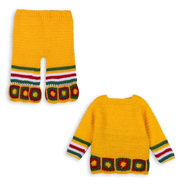 Yellow_Full_Sleeves_Sweater_With_Palazzo_Set_And_Bag_Crochet_For_Girls