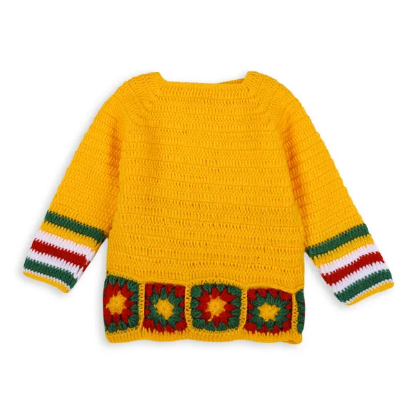 Yellow_Full_Sleeves_Sweater_With_Palazzo_Set_And_Bag_Crochet_For_Girls