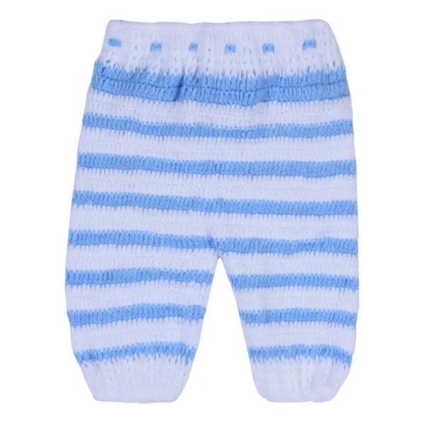 Blue_Unisex_Full_Sleeves_Sweater_With_Pajama_Set_Cap_And_Booties_Crochet_For_Kids