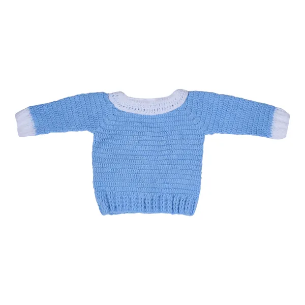 Blue_Unisex_Full_Sleeves_Sweater_With_Pajama_Set_Cap_And_Booties_Crochet_For_Kids