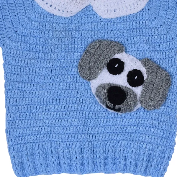 Blue_Unisex_Full_Sleeves_Sweater_With_Pajama_Set_Cap_And_Booties_Crochet_For_Kids