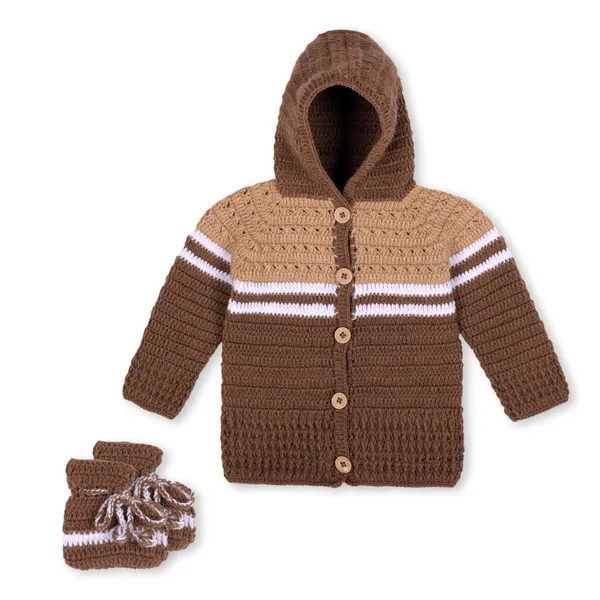 Multicolor_Unisex_Full_Sleeves_Sweater_With_Cap_And_Booties_Crochet_For_Kids