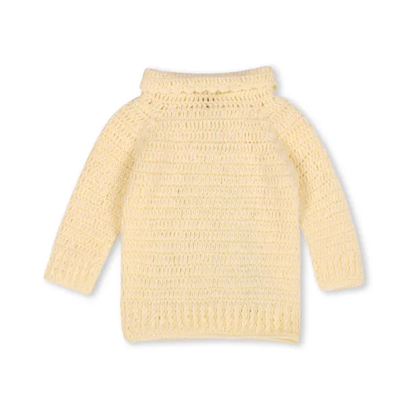 Beige_Unisex_Full_Sleeves_Sweater_With_Pajama_Set_Cap_And_Booties_Crochet_For_Kids
