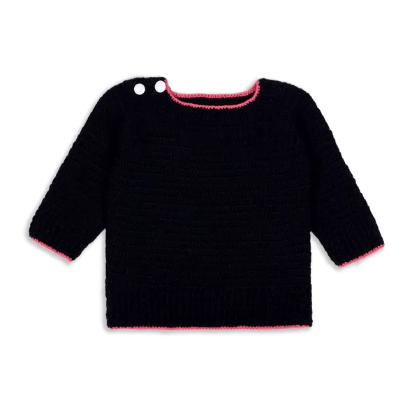Multicolor_Sweater_For_Kids_|_Unisex_|_Full_Sleeves_|_With_Dungaree_Set_Cap_And_Booties_Crochet