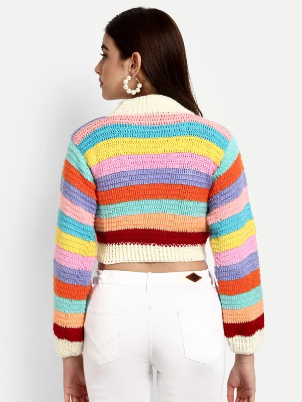 Multicolor_Striped_Pullover_For_Women_|_Turtle_Neck_Long_Sleeves_Ribbed_Hem