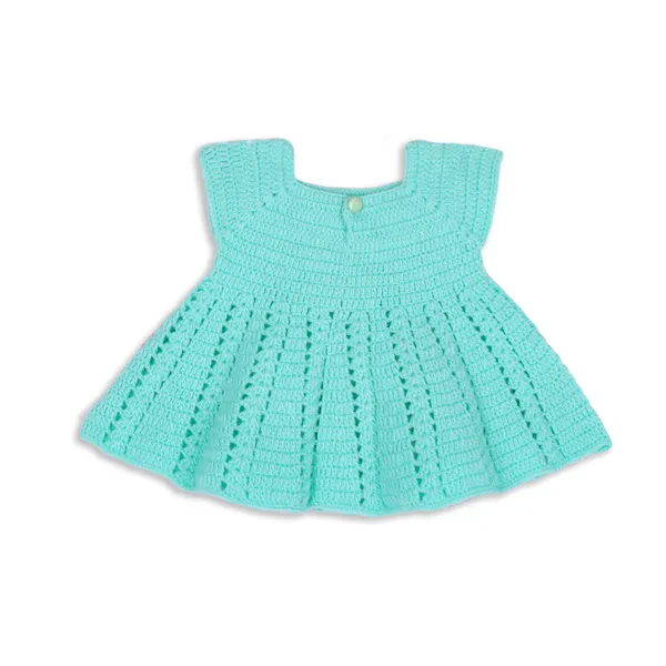 Green_Sleeveless_Frock_Sweater_With_Cap_And_Booties_Crochet_For_Girls
