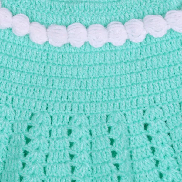 Green_Sleeveless_Frock_Sweater_With_Cap_And_Booties_Crochet_For_Girls