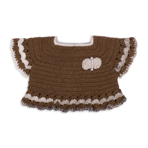 Brown_Sleeveless_Top_With_Skirt_Cap_And_Booties_Crochet_For_Girls