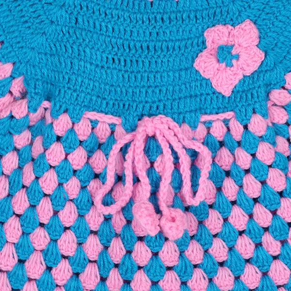Blue_Full_Sleeves_Frock_Sweater_With_Cap_Crochet_For_Girls