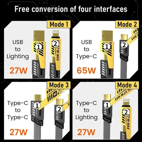 Multicolor_Usb_C_Cable_Lightning_Cable_4_In_1