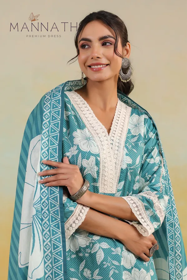 Aqua_Blue_3Piece_Cotton_Straight_Cut_Suit_&_Dupatta_Set