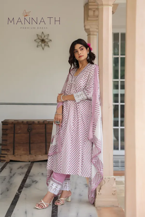 Pink_3_Piece_Cotton_Airline_Salwar_suit_&_Duppatta_Set