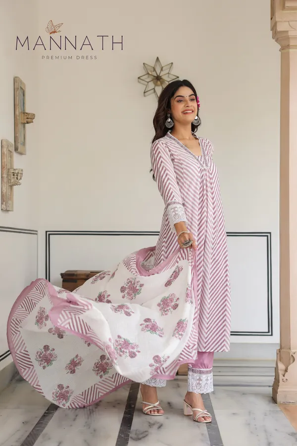 Pink_3_Piece_Cotton_Airline_Salwar_suit_&_Duppatta_Set