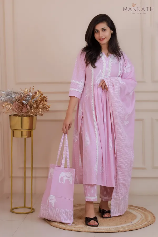 Pink_Pastel_3_Piece_Cotton_Block_Print_With_Hand_Bag_Naira_Cut_Salwar_Suit_&_Dupatta_Set