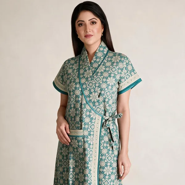 Women_Nighty_Green_100%_Cotton_Comfortable_Nighty