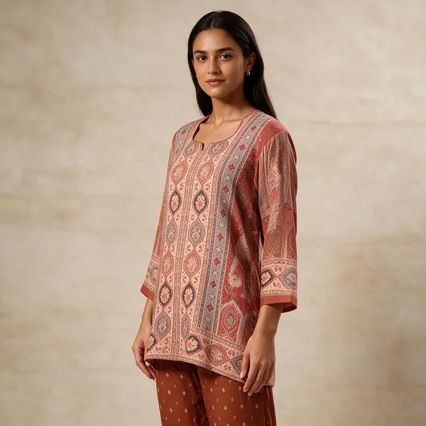 bellamy_Women’s_Paisley_Printed_Cotton_Blend_Rayon_Kurta_Pant_Co-Ord_Set_for_Casual_Wear