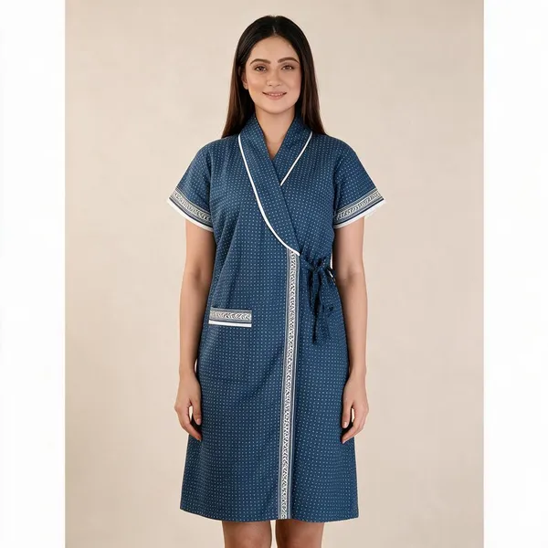 Women_Nighty_Blue_100%_Cotton_Comfortable_Nighty