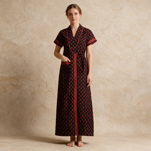Women_Nighty_Bloody_Red_100%_Cotton_Comfortable_Nighty