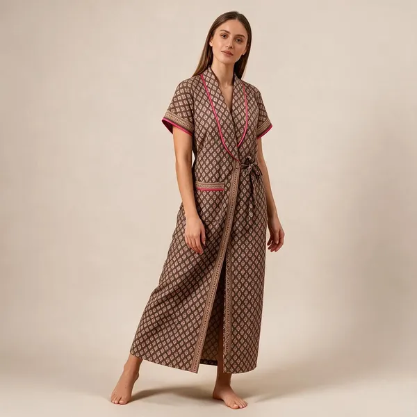 Women_Nighty_Beige_100%_Cotton_Comfortable_Nighty