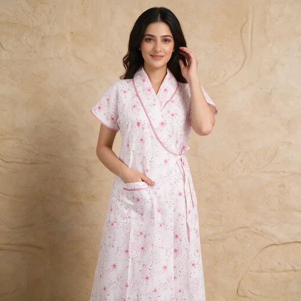 Women_Nighty_White_100%_Cotton_Comfortable_Nighty
