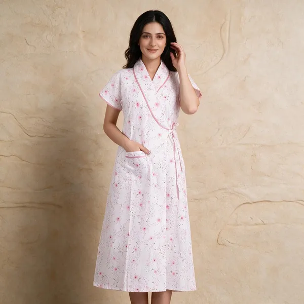 Women_Nighty_White_100%_Cotton_Comfortable_Nighty