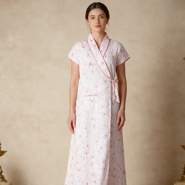 Women_Nighty_White_100%_Cotton_Comfortable_Nighty