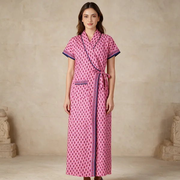 Women_Nighty_Pink_100%_Cotton_Comfortable_Nighty
