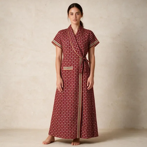 Women_Nighty_Red_100%_Cotton_Comfortable_Nighty