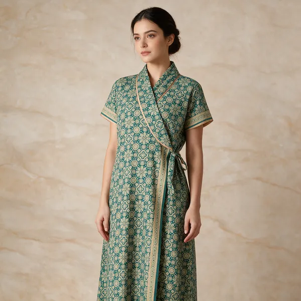 Women_Nighty_Green_100%_Cotton_Comfortable_Nighty