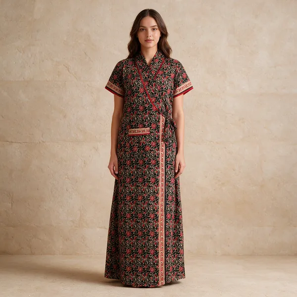 Women_Nighty_Brown_100%_Cotton_Comfortable_Nighty