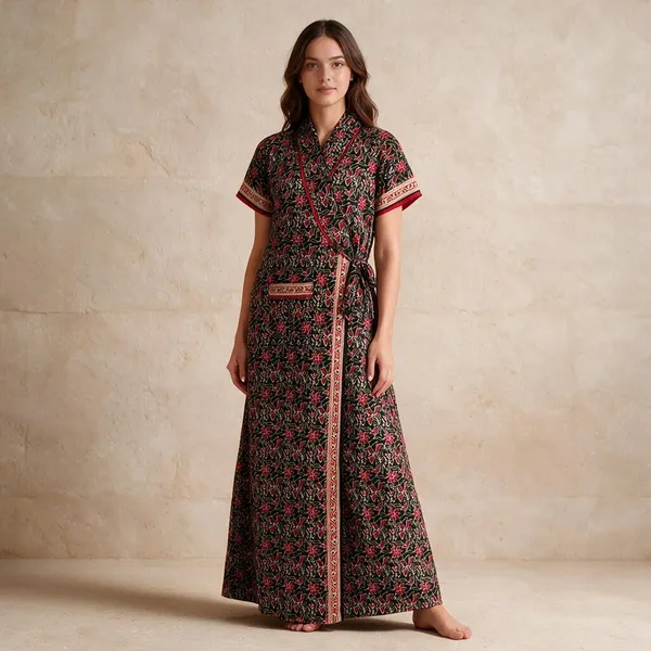 Women_Nighty_Brown_100%_Cotton_Comfortable_Nighty