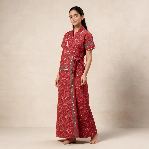 Women_Cotton_Printed_Maxi_Nighty_With_Pocket