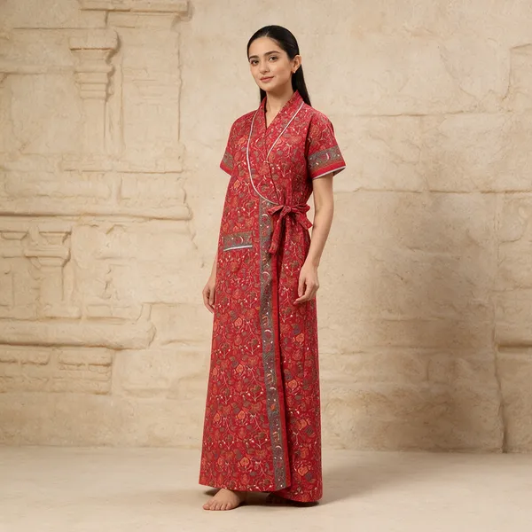 Women_Cotton_Printed_Maxi_Nighty_With_Pocket