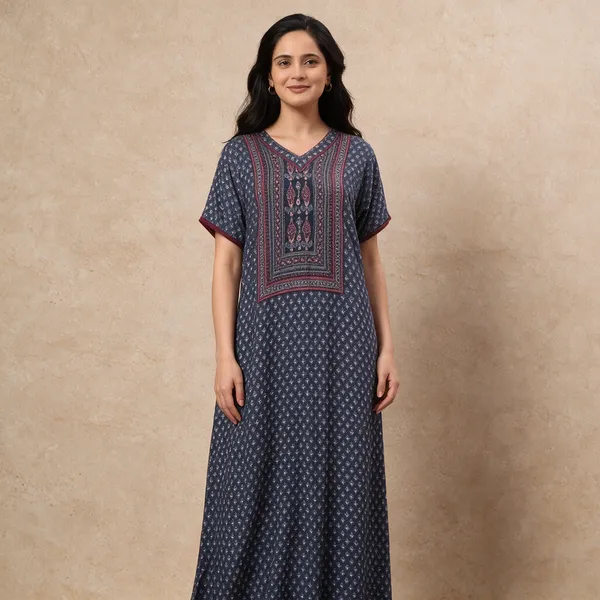 Women_S_Cotton_Blend_Rayon_Nighty_With_Pocket