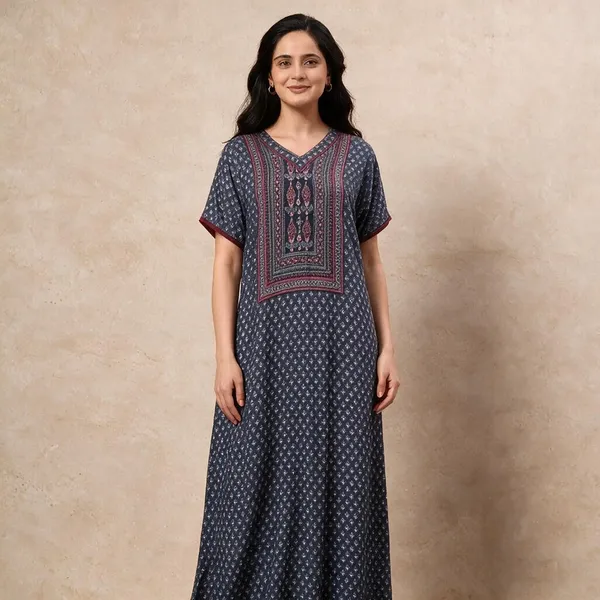 Women_S_Cotton_Blend_Rayon_Nighty_With_Pocket