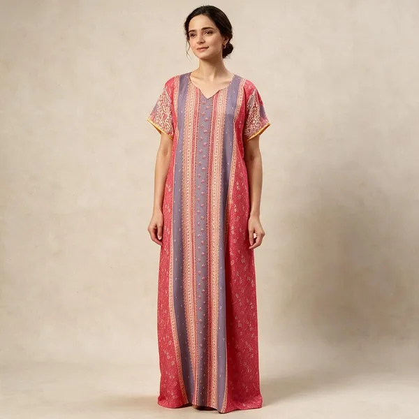Women_S_Cotton_Blend_Rayon_Nighty_With_Pocket
