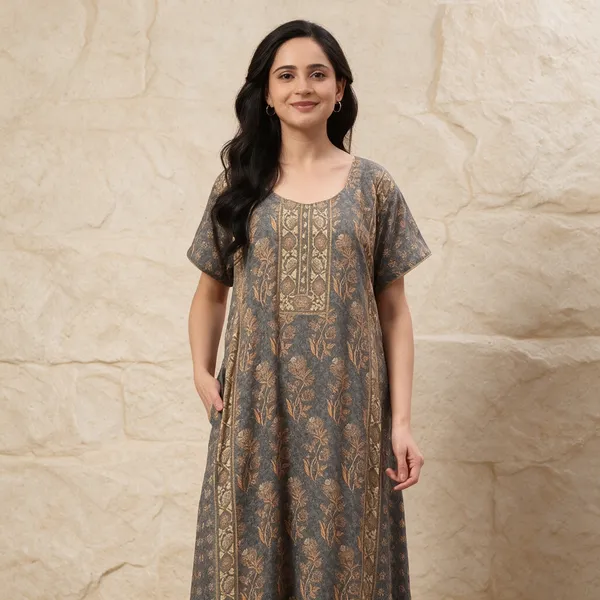 Women_S_Cotton_Blend_Rayon_Nighty_With_Pocket
