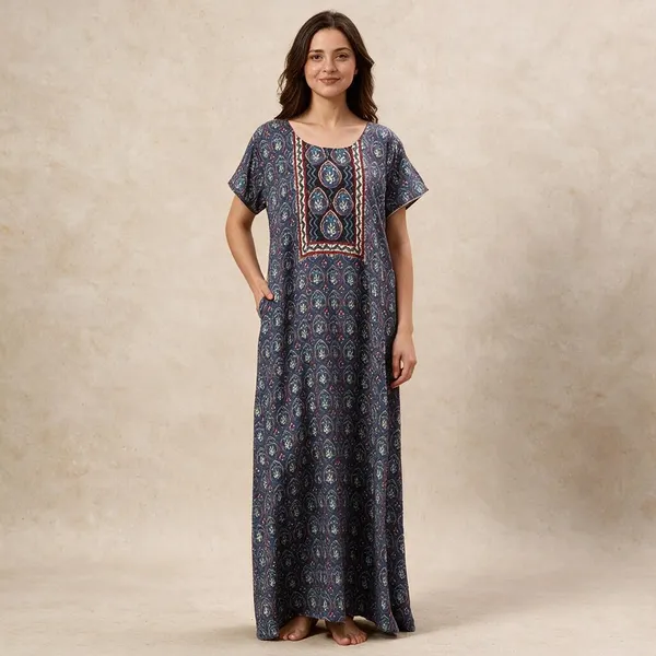 Women_S_Cotton_Blend_Rayon_Nighty_With_Pocket