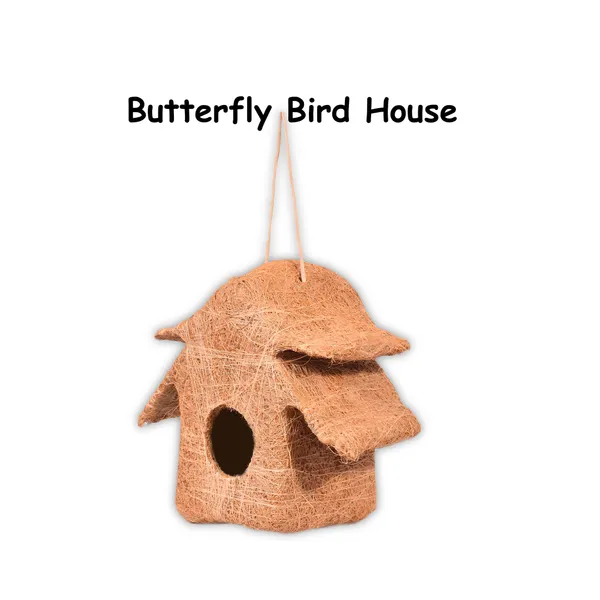 Brown_Coir_Fiber_And_Cotton_Box_Butterfly_Bird_House