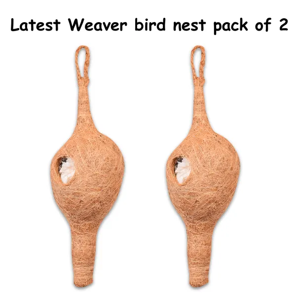 Brown_Coir_Fiber_And_Cotton_Box_Latest_Weaver_Bird_Nest_(Pack_Of_2)