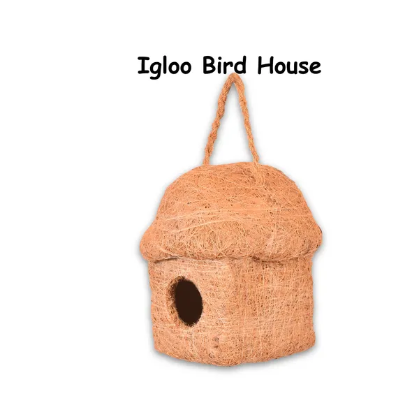 Brown_Coir_Fiber_And_Cotton_Box_Single_Sunshade_Bird_House