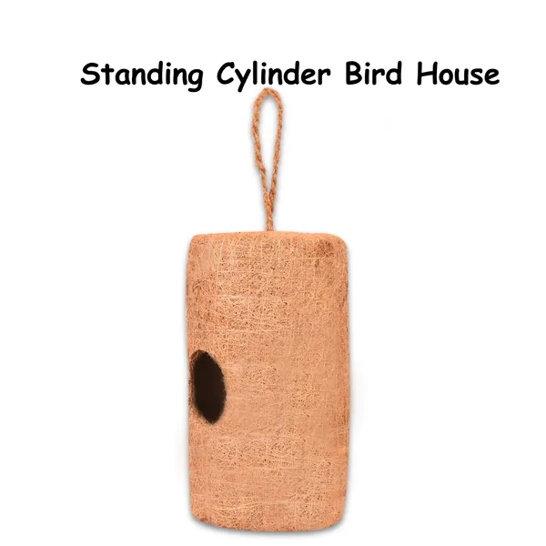 Brown_Coir_Fiber_And_Cotton_Box_Standing_Cylinder_Bird_House