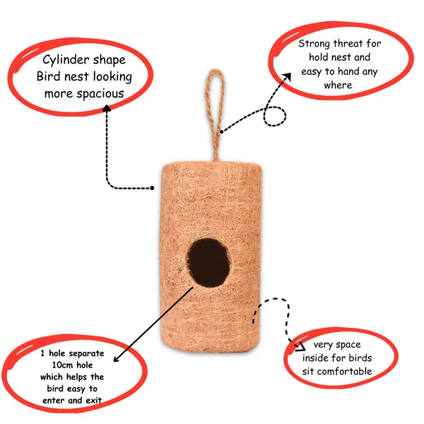 Brown_Coir_Fiber_And_Cotton_Box_Standing_Cylinder_Bird_House