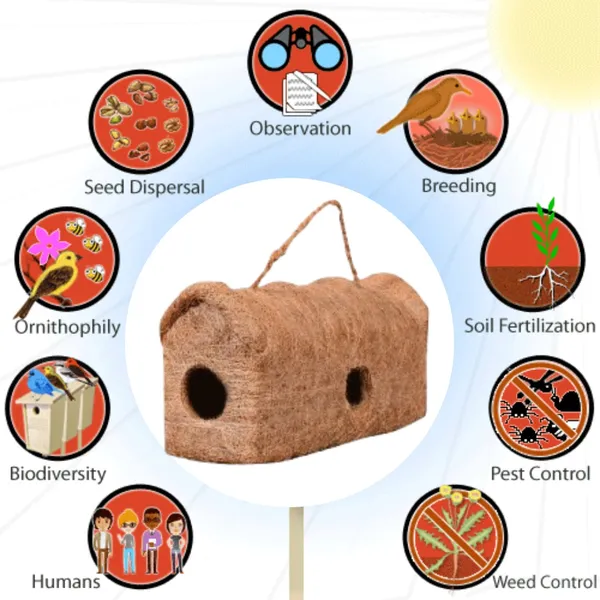 Brown_Coir_Fiber_And_Cotton_Box_3_Door_Bird_House