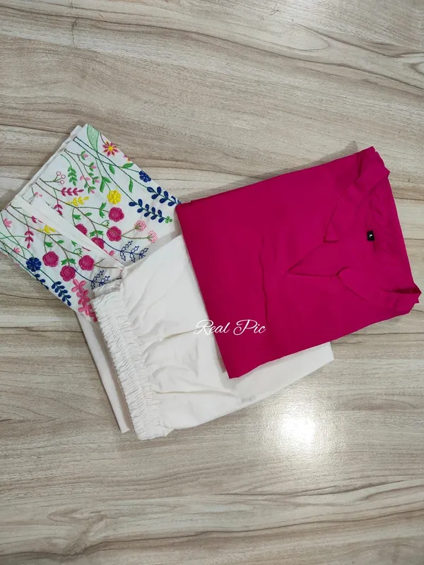 Women's_Premium_Cotton_60/60_Embroidered_Kurta_Pant_Co-Ord_Set
