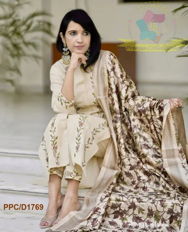 Women_Stylish_Handloom_Cotton_Kurta_Set_with_Khadi_Silk_Dupatta_Embroidered_Ethnic_Three_Piece_Suit