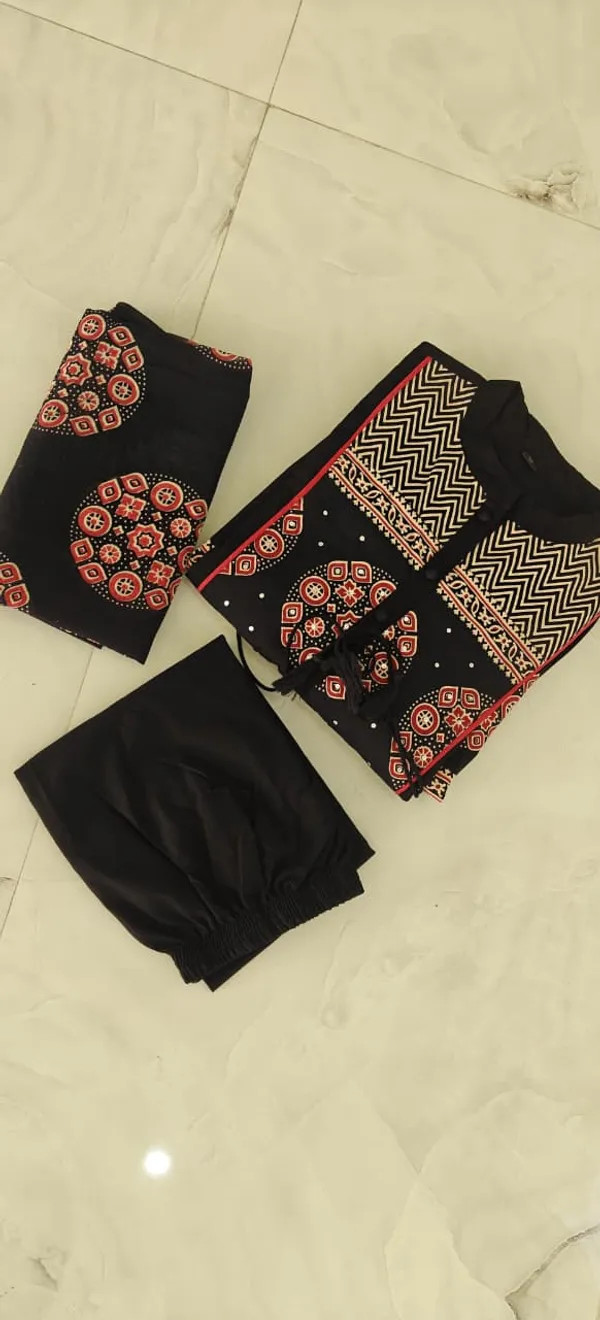 Trending_Printed_Cotton_Anarkali_Kurta_Pant_Dupatta_Set_with_Sequence_Katha_Work