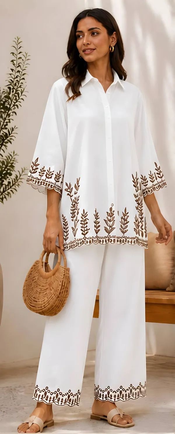 Women_Stylish_Cotton_Co-Ord_Set_with_Embroidered_Shirt_Style_Top_and_Palazzo_Pants