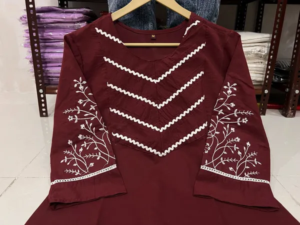 Stylish_Trending_Cotton_Embroidered_Straight_Kurta_Pant_Set_with_Pintuck_Detailing